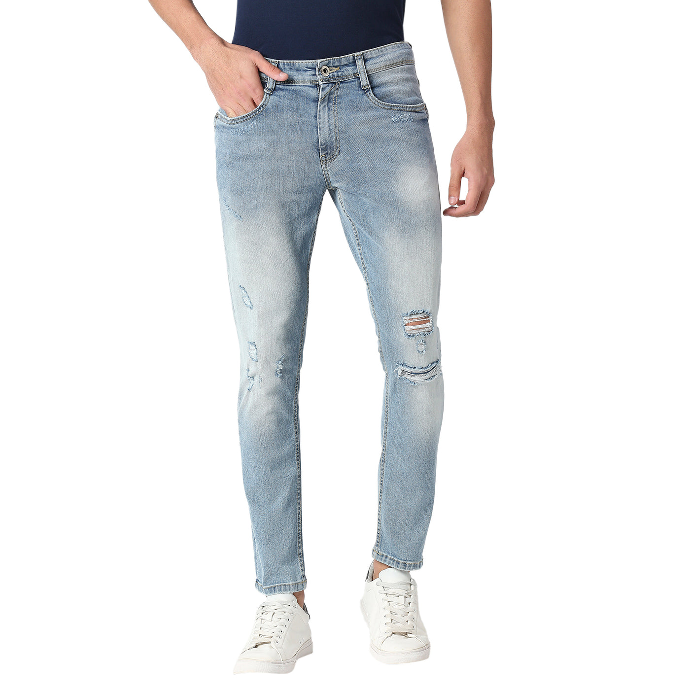 Damien men's jeans slim fit regular waist straight leg light blue – CROSS  JEANS